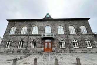 Althingi Parliament Front Winter Reykjavik Iceland Large2100x1401