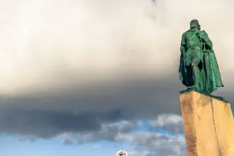 Statue Of Ingolfur Arnarson Who Started History Of Iceland Settled In 874AD Medium