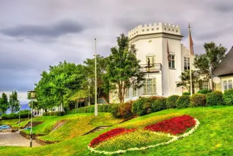 Reykjavik Downtown Building Summer Iceland Large