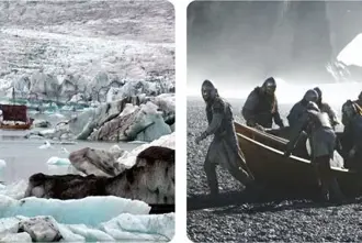 Beowulf Grendel Movie Filming Location Iceland Glacier Lagoon And Dyrholaey.