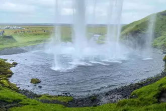 Seljalandsfoss Waterfall View From Inside Behind The Falls Medium