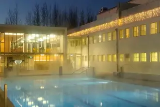 Sundholl Pool Closeby Bsi Bus Terminal Reykjavik Iceland.