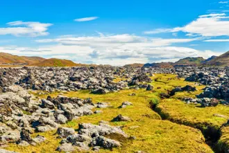 Reykjanes Peninsula In Iceland.