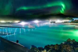 Blue Lagoon Northern Lights Winter Night Soak Iceland Travelreykjavik Medium