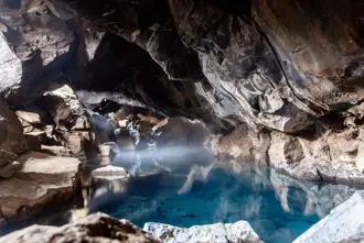 Inside Grjótagjá, the cave from game of thrones.