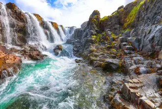 Kolufossar Waterfall North Iceland Large