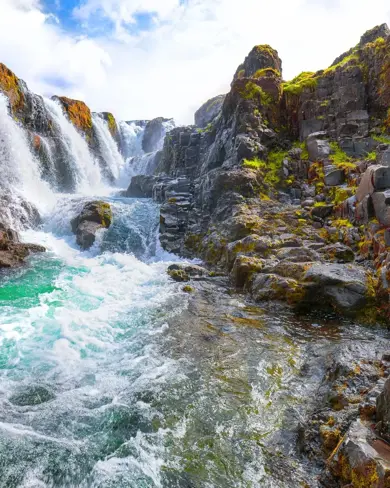 Kolufossar Waterfall North Iceland Large