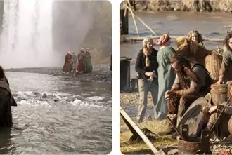 Beowulf Grendel Movie Filming Location Iceland Skogafoss Waterfall.