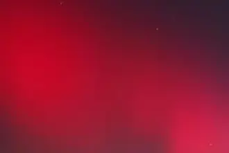 Bright Red Northern Lights Aurora.