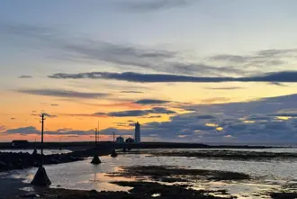 Grotta Lighthouse Nearby Kvika Footbath Hot Spring Medium