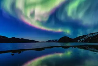 Northern Lights Iceland Colorful.