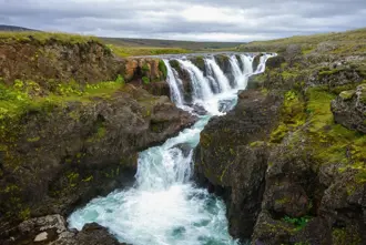 Kolugljufur Canyon Waterfall Iceland Medium