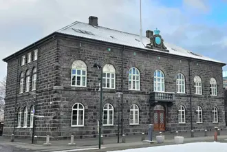 Althingi Parliament House Winter Reykjavik Iceland Large2100x1401