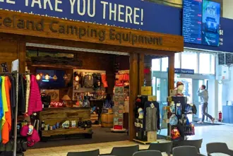 Iceland Camping Equipment Bsi Bus Terminal Reykjavik Iceland.